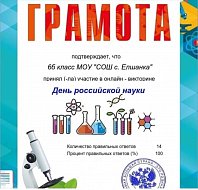 Школьное мероприятие посвященное Дню российской науки