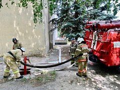 В селе Воскресенское проведены пожарно-тактические учения на здании детской школы искусств
