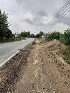 В селе Воскресенское продолжается строительство тротуаров